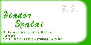 hiador szalai business card